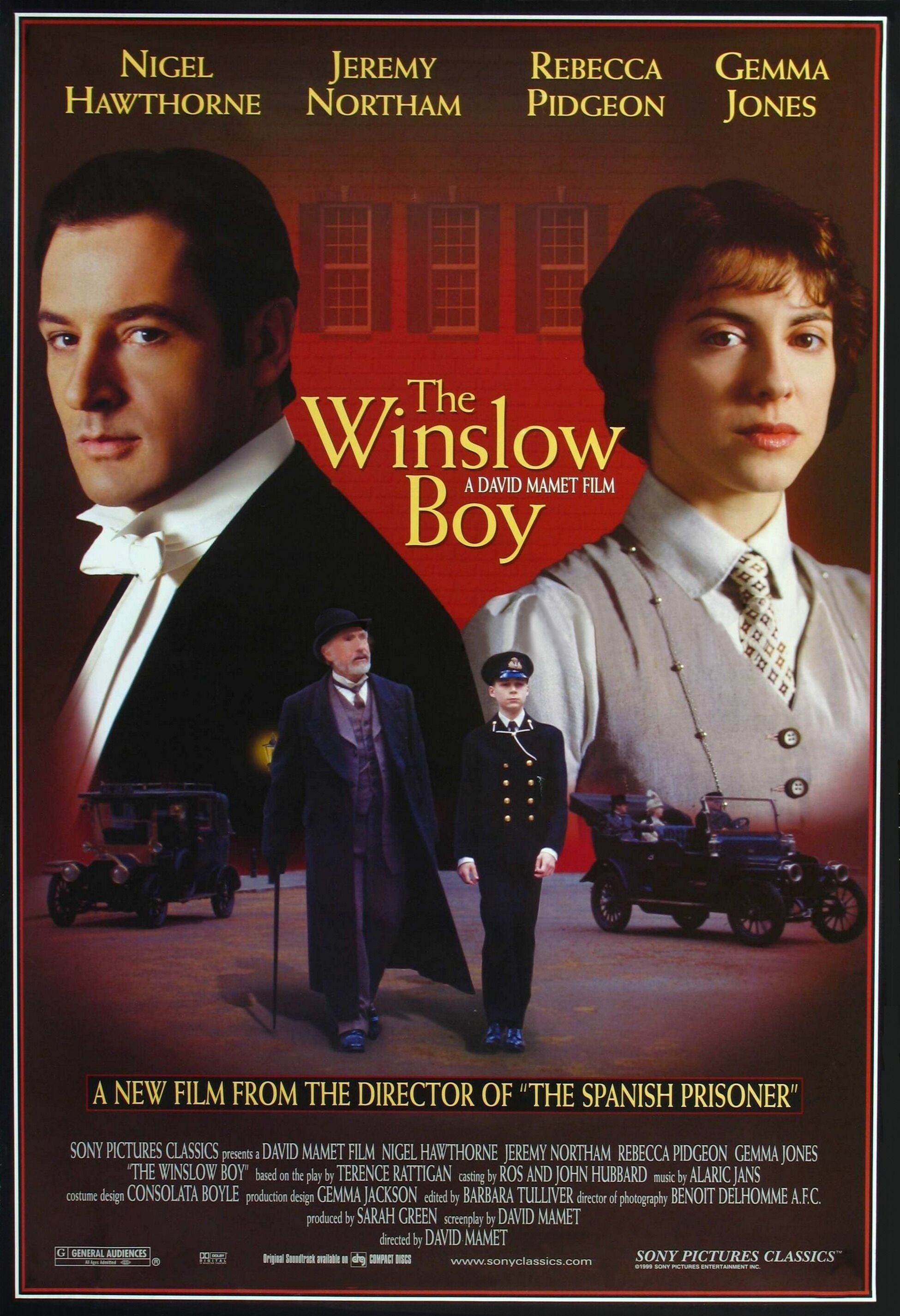 Jeremy Northam, Matthew Pidgeon, and Rebecca Pidgeon in The Winslow Boy (1999)