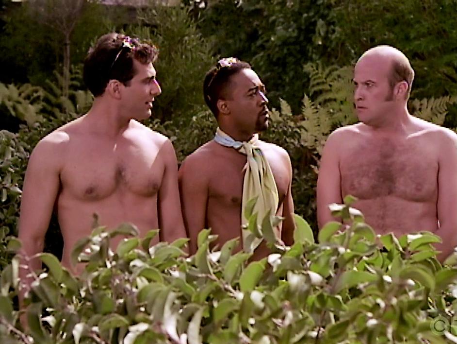 Jonathan Penner, Mark Roberts, and Darryl Sivad in The Naked Truth (1995)