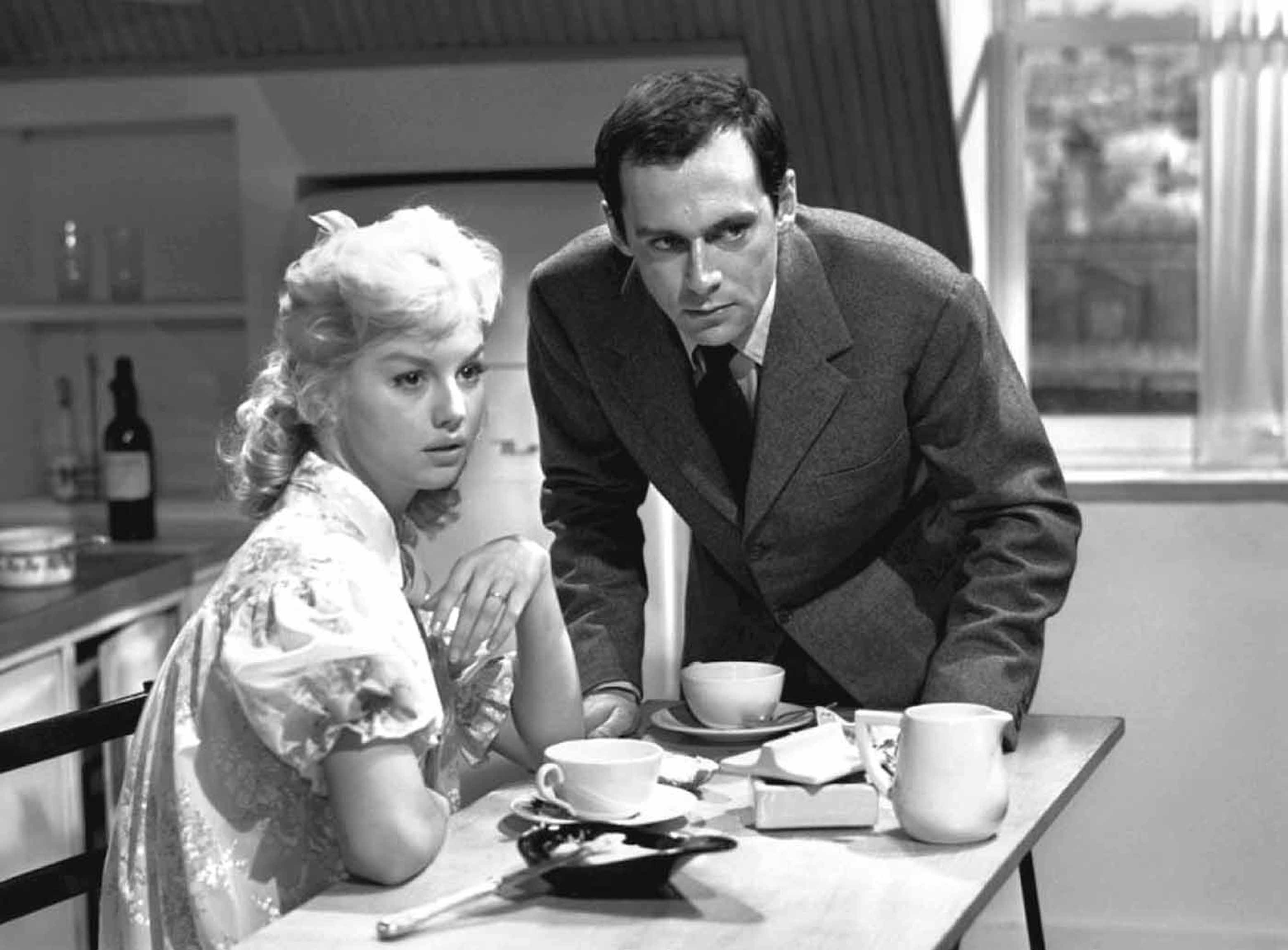 Mylène Demongeot and Maurice Ronet in Cette nuit là... (1958)