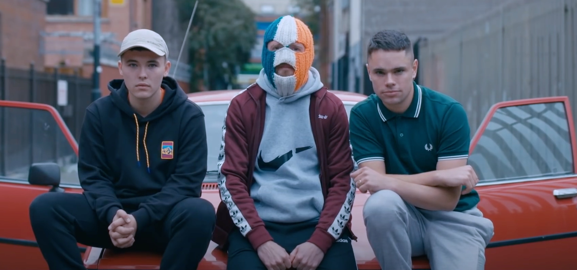 Mo Chara, Móglaí Bap, and DJ Próvai in Kneecap: Guilty Conscience (2021)