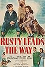 Ted Donaldson, Ann Doran, John Litel, Sharyn Moffett, and Flame in Rusty Leads the Way (1948)