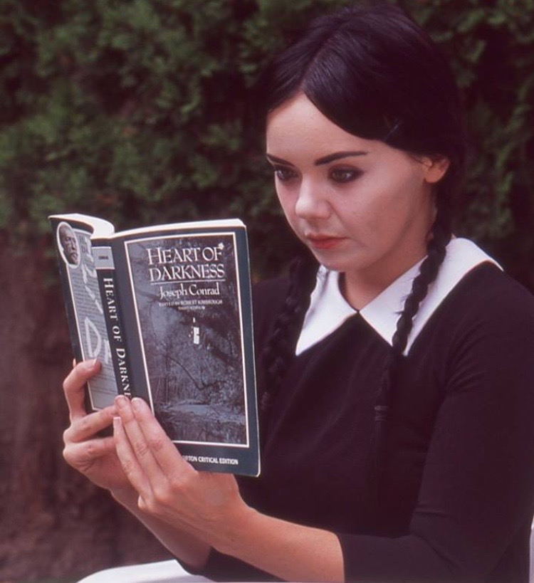 Melissa as "Adult Wednesday Addams"