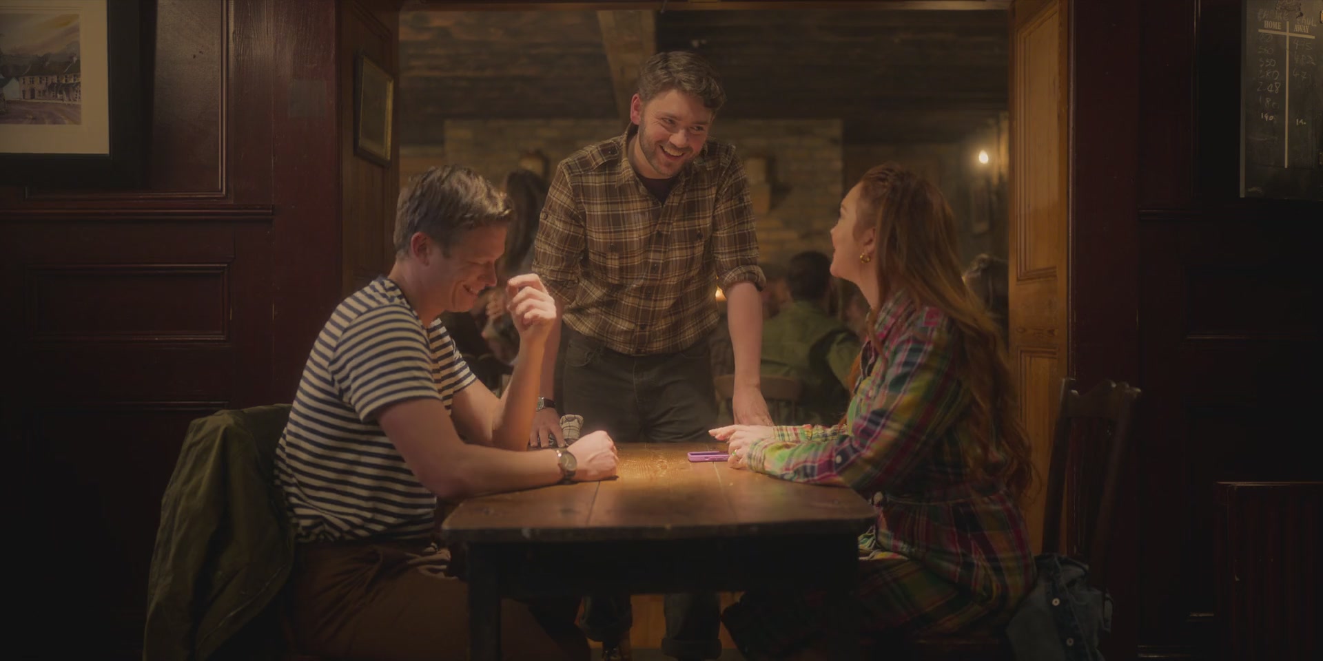 Lindsay Lohan, Ed Speleers, and James Rottger in Irish Wish (2024)