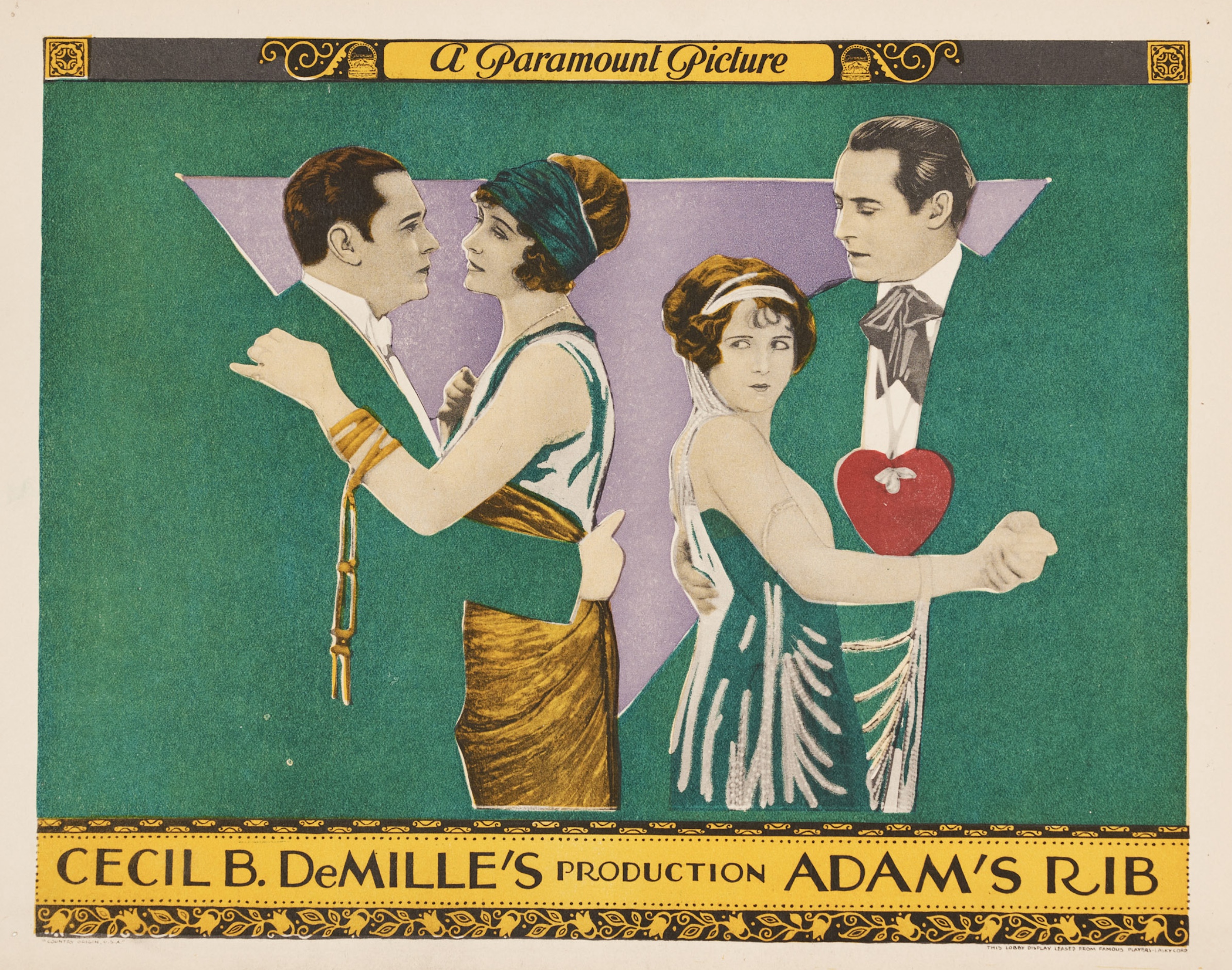 Elliott Dexter, Pauline Garon, Anna Q. Nilsson, and Milton Sills in Adam's Rib (1923)