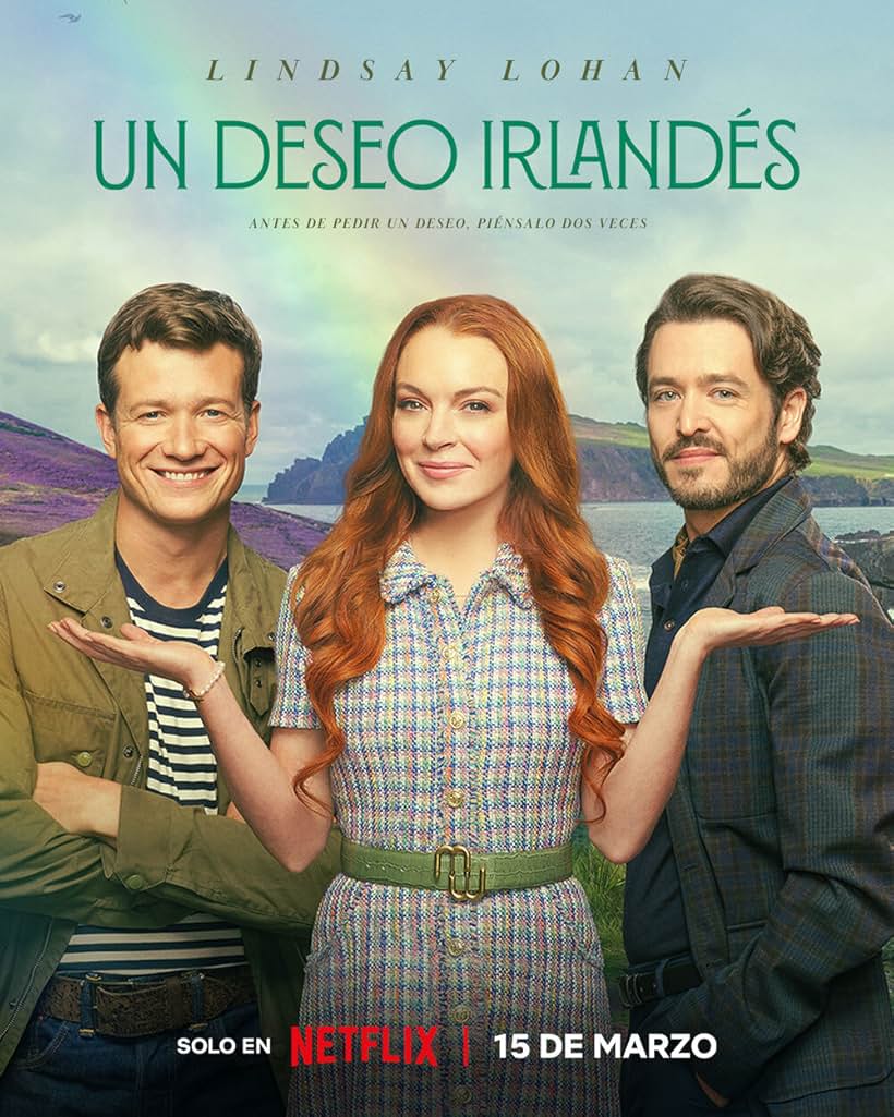 Lindsay Lohan, Ed Speleers, and Alexander Vlahos in Irish Wish (2024)