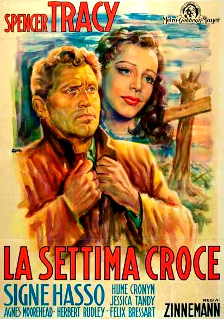 Spencer Tracy and Signe Hasso in The Seventh Cross (1944)