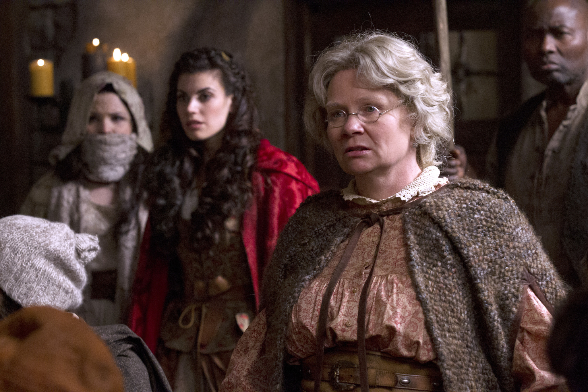 Beverley Elliott, Ginnifer Goodwin, and Meghan Ory in Once Upon a Time (2011)