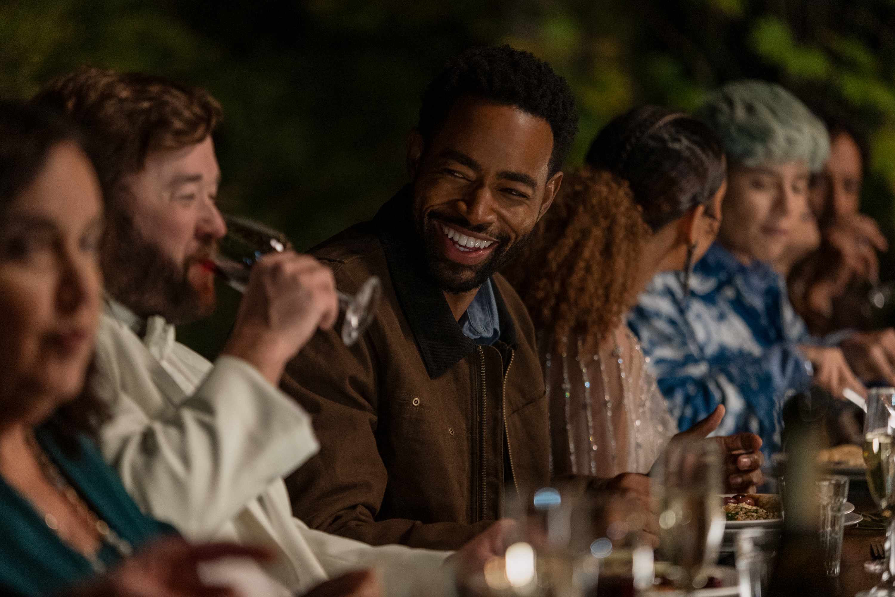 Haley Joel Osment, Olga Merediz, Jay Ellis, and Kiersey Clemons in Somebody I Used to Know (2023)