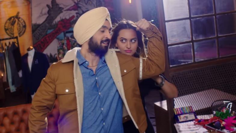 Sonakshi Sinha and Diljit Dosanjh in Welcome to New York (2018)