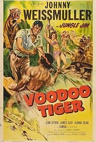 Jean Dean and Johnny Weissmuller in Voodoo Tiger (1952)