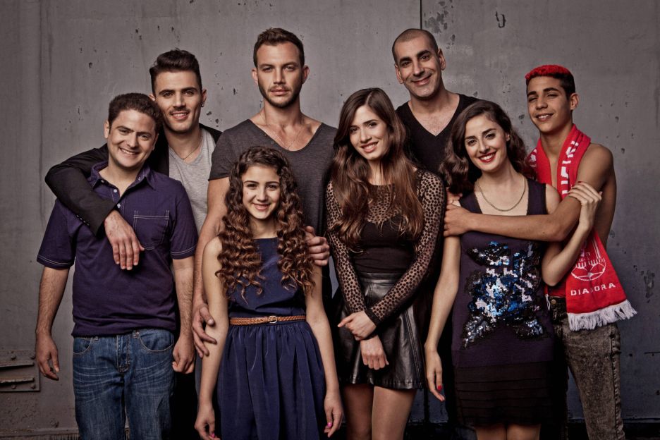 Oz Zehavi, Daniel Sabag, Yafit Asulin, Kobi Maimon, Israel Atias, Chen Amsalem Zaguri, Hila Harush, and Eyal Shikratzi in Zaguri (2014)