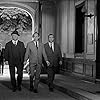 Marcel Bozzuffi, Jacques Dynam, and Jean Gabin in Maigret voit rouge (1963)