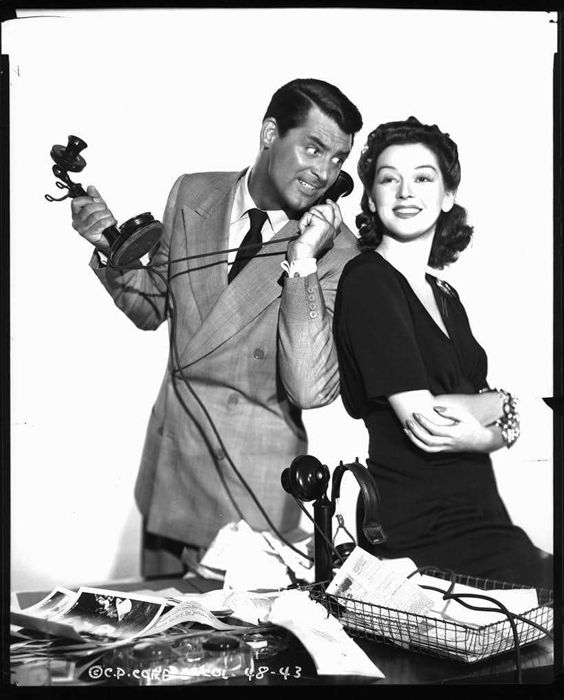 Cary Grant and Rosalind Russell in His Girl Friday (1940)