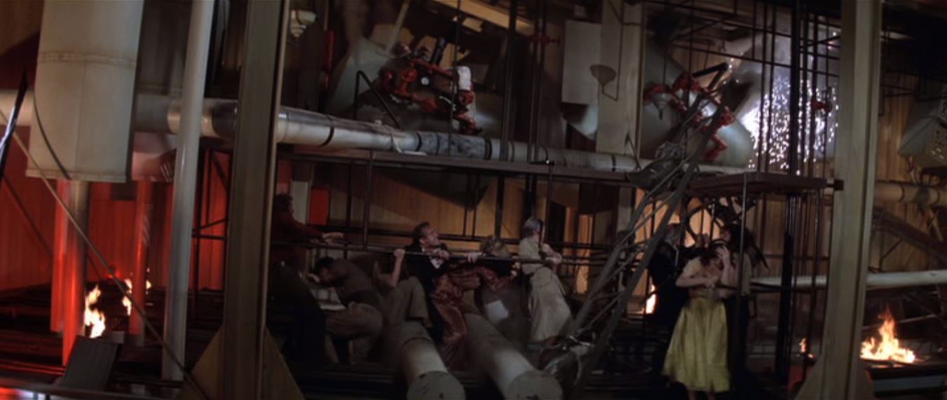 Michael Caine, Sally Field, Mark Harmon, Karl Malden, Slim Pickens, Peter Boyle, Shirley Knight, Angela Cartwright, Shirley Jones, and Jack Warden in Beyond the Poseidon Adventure (1979)