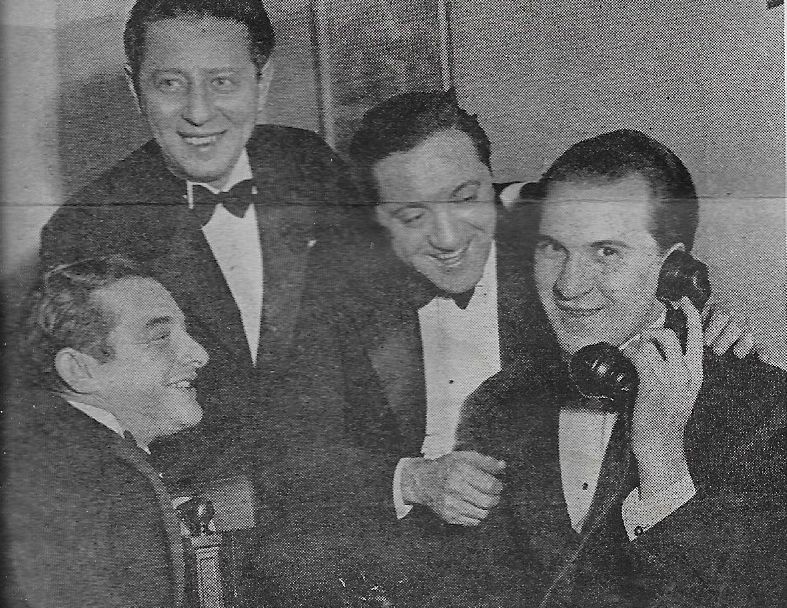 George Kelly, James V. Kern, Billy Mann, The Yacht Club Boys, and Charles Adler in The Singing Kid (1936)