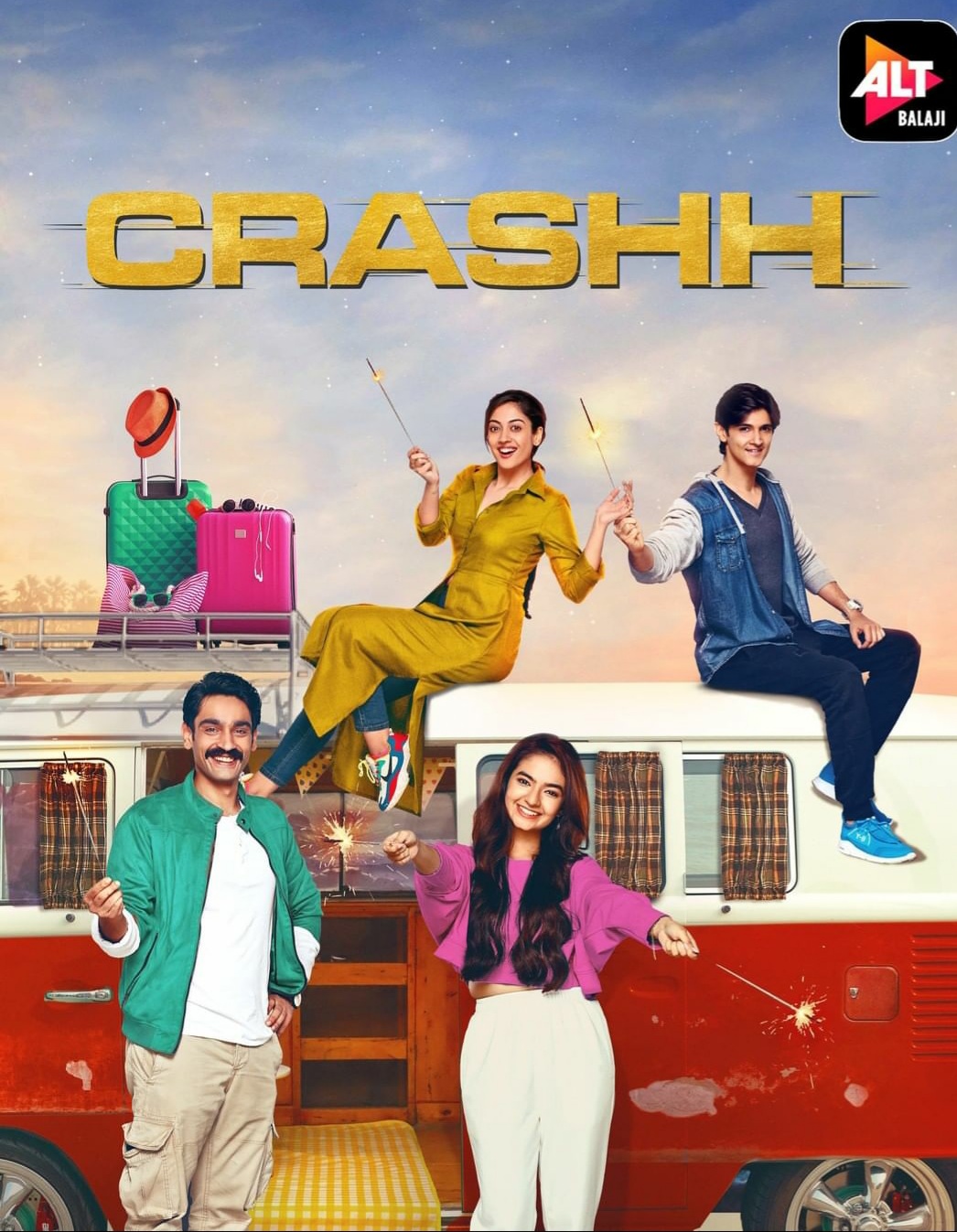 Madhav Sharma, Zebby Singh, Aditi Sharma, Amita Motwani, Rohan Mehra, Rakesh Joshi, Anushka Sen, Zain Imam, and Kunj Anand in Crashh (2021)