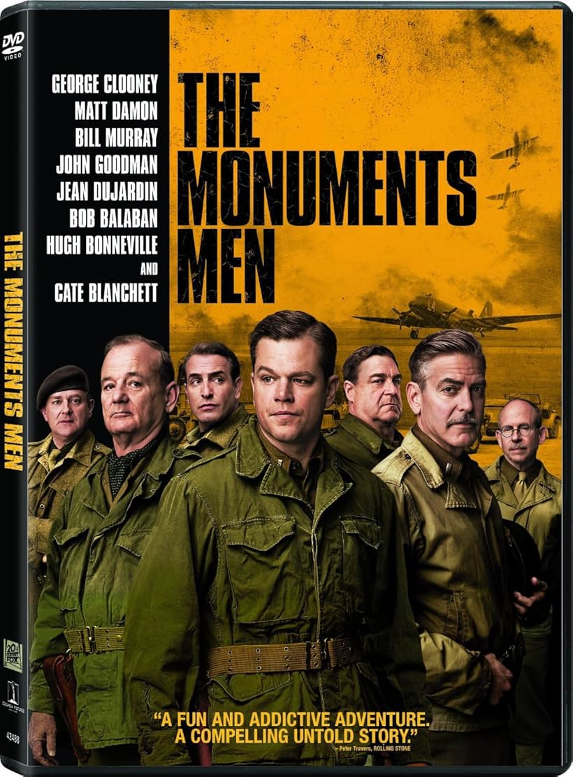 George Clooney, Bill Murray, Matt Damon, John Goodman, Bob Balaban, Hugh Bonneville, and Jean Dujardin in The Monuments Men (2014)