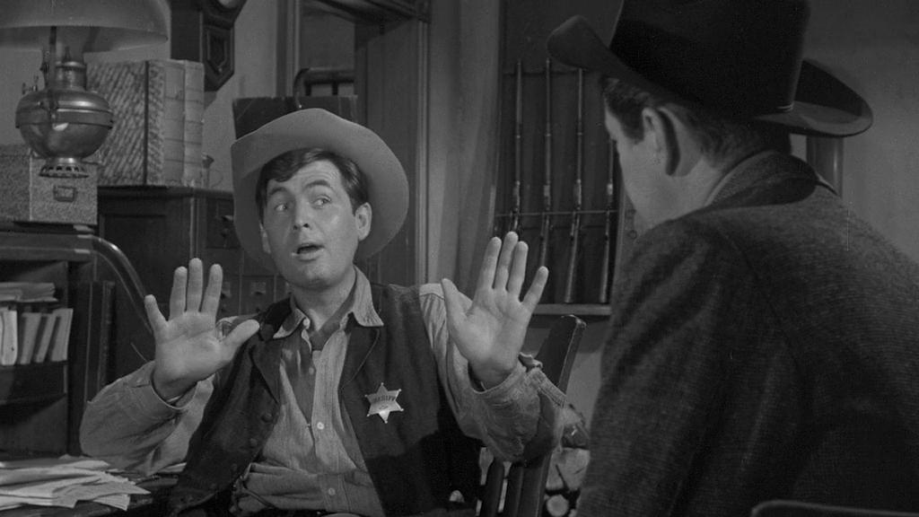 Robert Taylor and Fess Parker in The Hangman (1959)