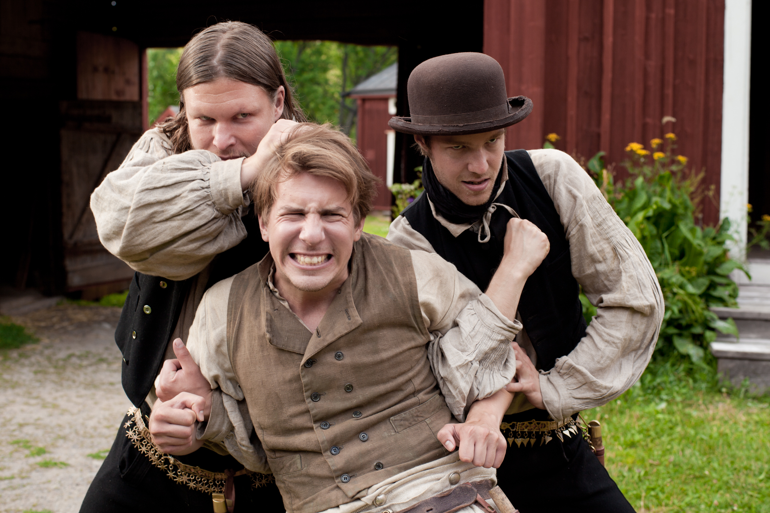 Eero Milonoff, Olavi Uusivirta, and Aku Hirviniemi in Once Upon a Time in the North (2012)