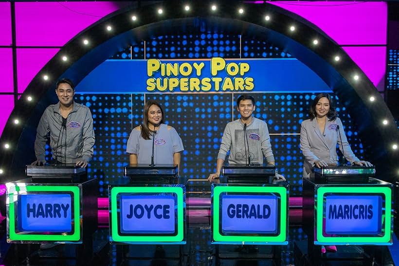 Joyce Tañana, Gerald Santos, Harry Santos, and Maricris Garcia in Family Feud Philippines (2022)