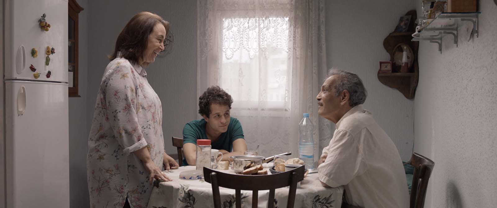 Mohamed Dhrif, Zakaria Ben Ayyed, and Mouna Mejri in Dear Son (2018)