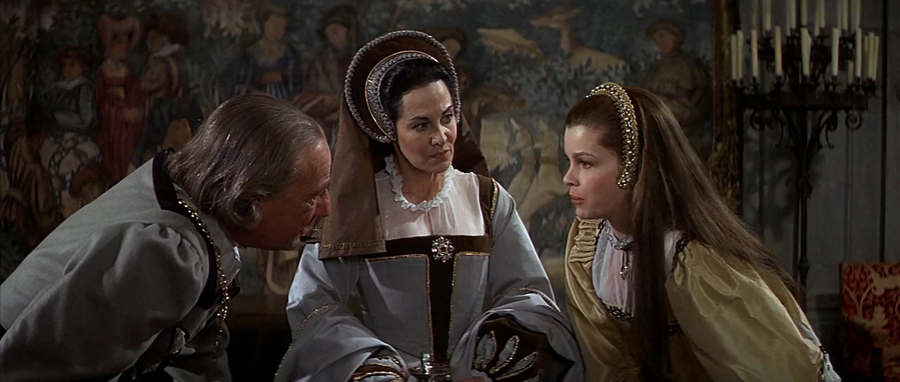 Geneviève Bujold, Katharine Blake, and Michael Hordern in Anne of the Thousand Days (1969)