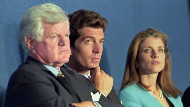 John Kennedy Jr., Caroline Kennedy, and Ted Kennedy