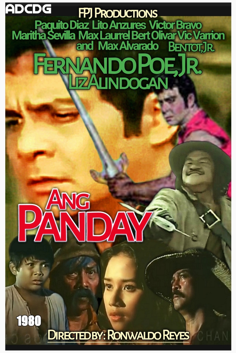 Fernando Poe Jr., Lito Anzures, Bentot Jr., and Liz Alindogan in Ang panday (1980)