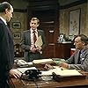 Antony Carrick, Paul Eddington, and Derek Fowlds in Yes Minister (1980)