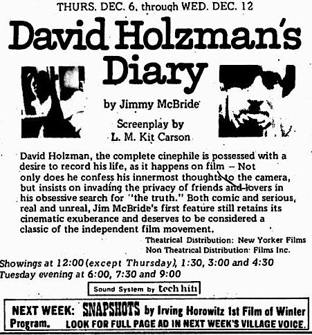 David Holzman's Diary (1967)