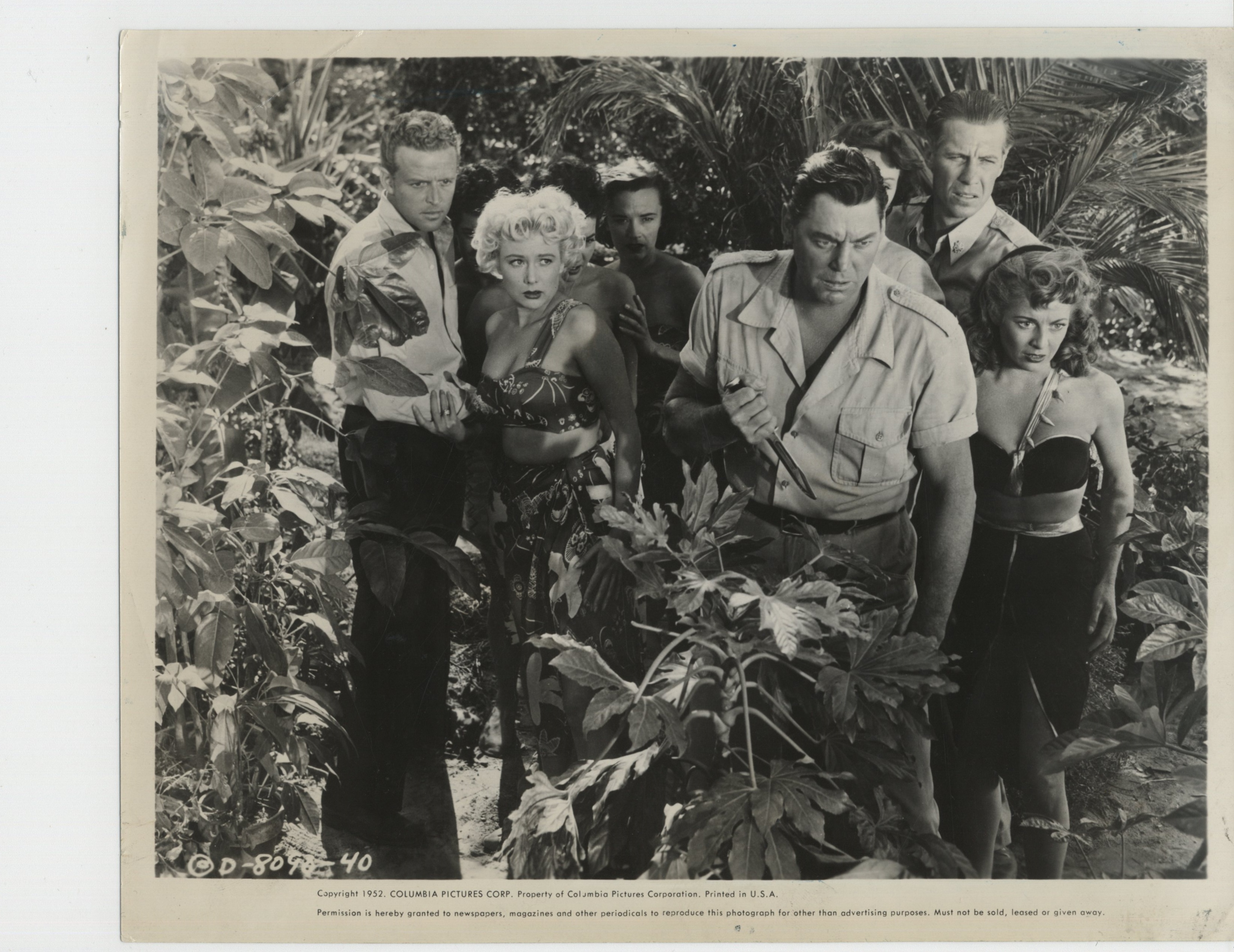 Robert Bray, William Bryant, Jean Byron, Jean Dean, and Johnny Weissmuller in Voodoo Tiger (1952)