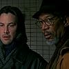 Morgan Freeman and Keanu Reeves in Chain Reaction (1996)