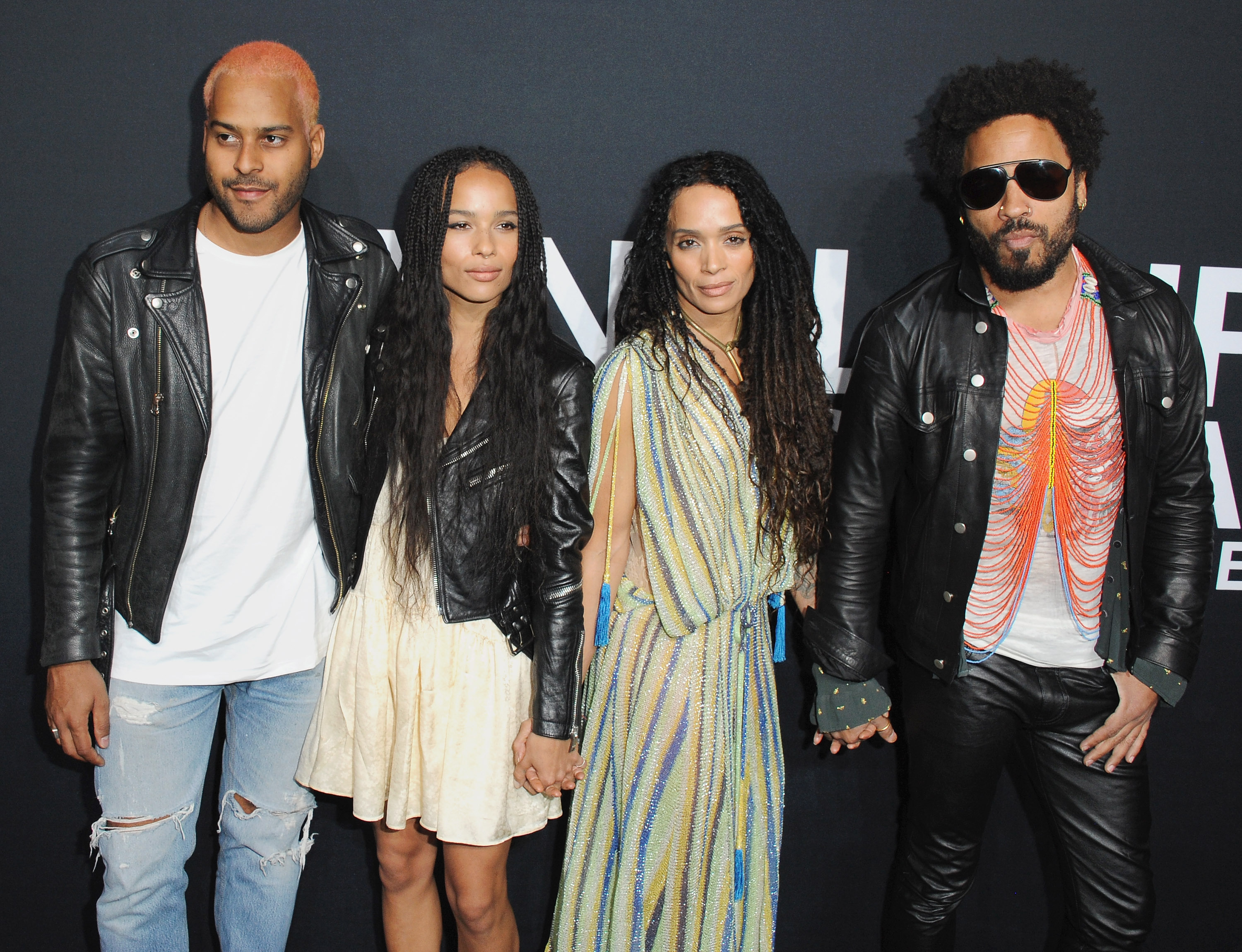 Lisa Bonet, Lenny Kravitz, Zoë Kravitz, and Twin Shadow at an event for Saint (2010)