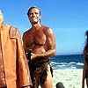 Charlton Heston, Maurice Evans, and Linda Harrison in Planet of the Apes (1968)