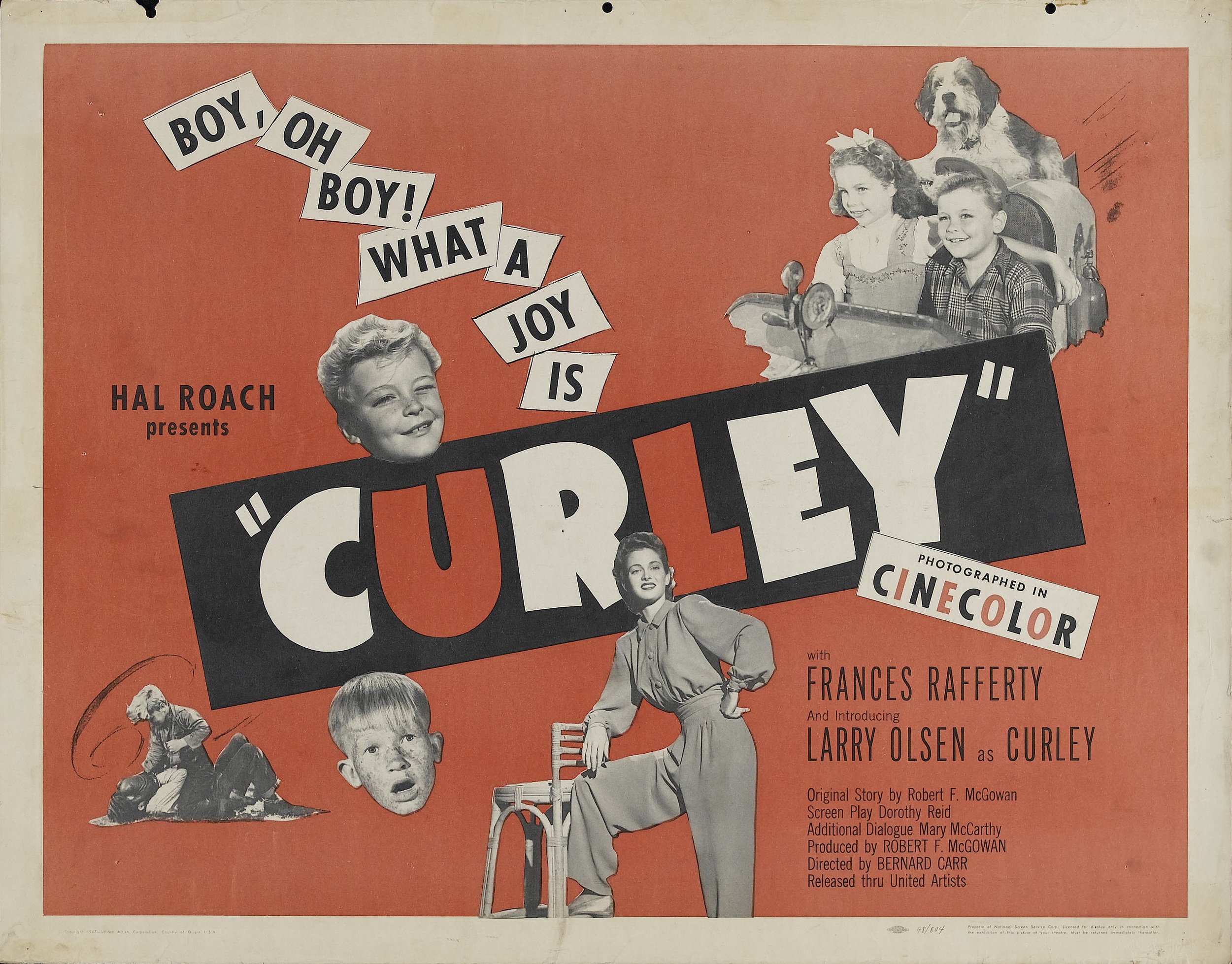 Eilene Janssen, Larry Olsen, and Frances Rafferty in Curley (1947)