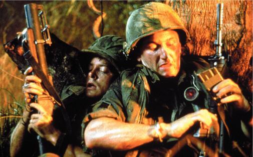 Michael J. Fox and Sean Penn in Casualties of War (1989)