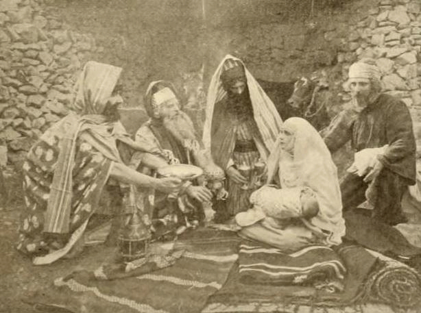 Gene Gauntier, J.P. McGowan, Montague Sidney, G. Howard Barton, and Thomas J. Wentworth in From the Manger to the Cross (1912)