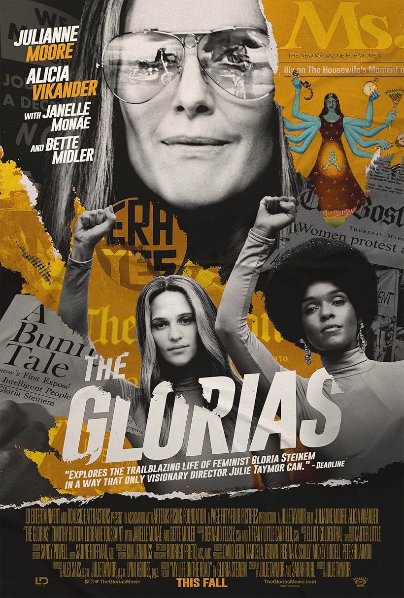 Julianne Moore, Timothy Hutton, Bette Midler, Enid Graham, Olivia Olson, Janelle Monáe, Alicia Vikander, Lulu Wilson, and Ryan Kiera Armstrong in The Glorias (2020)