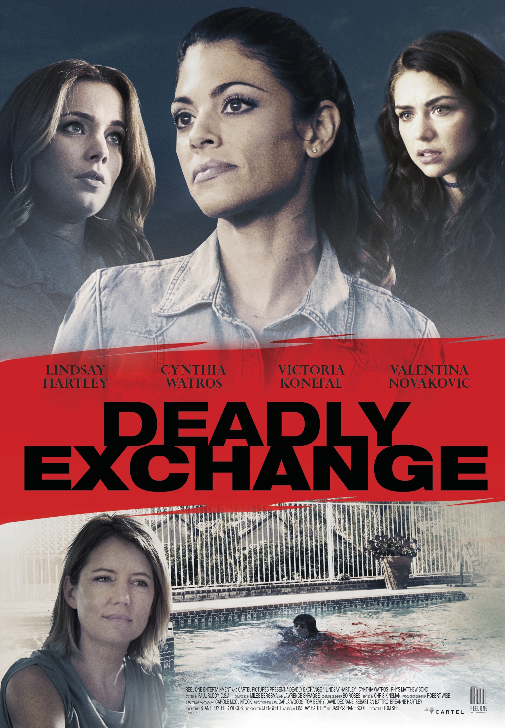 Lindsay Hartley, Cynthia Watros, Valentina Novakovic, and Victoria Konefal in Deadly Exchange (2017)