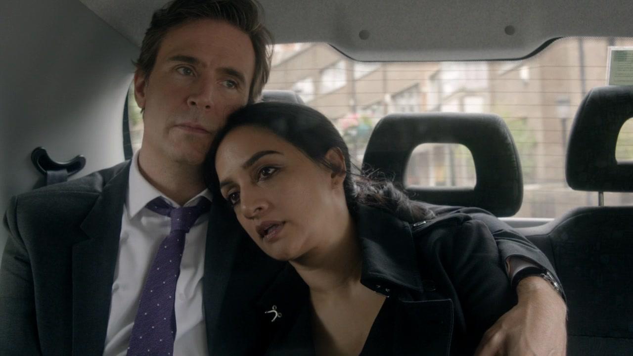 Jack Davenport and Archie Panjabi in Next of Kin (2018)