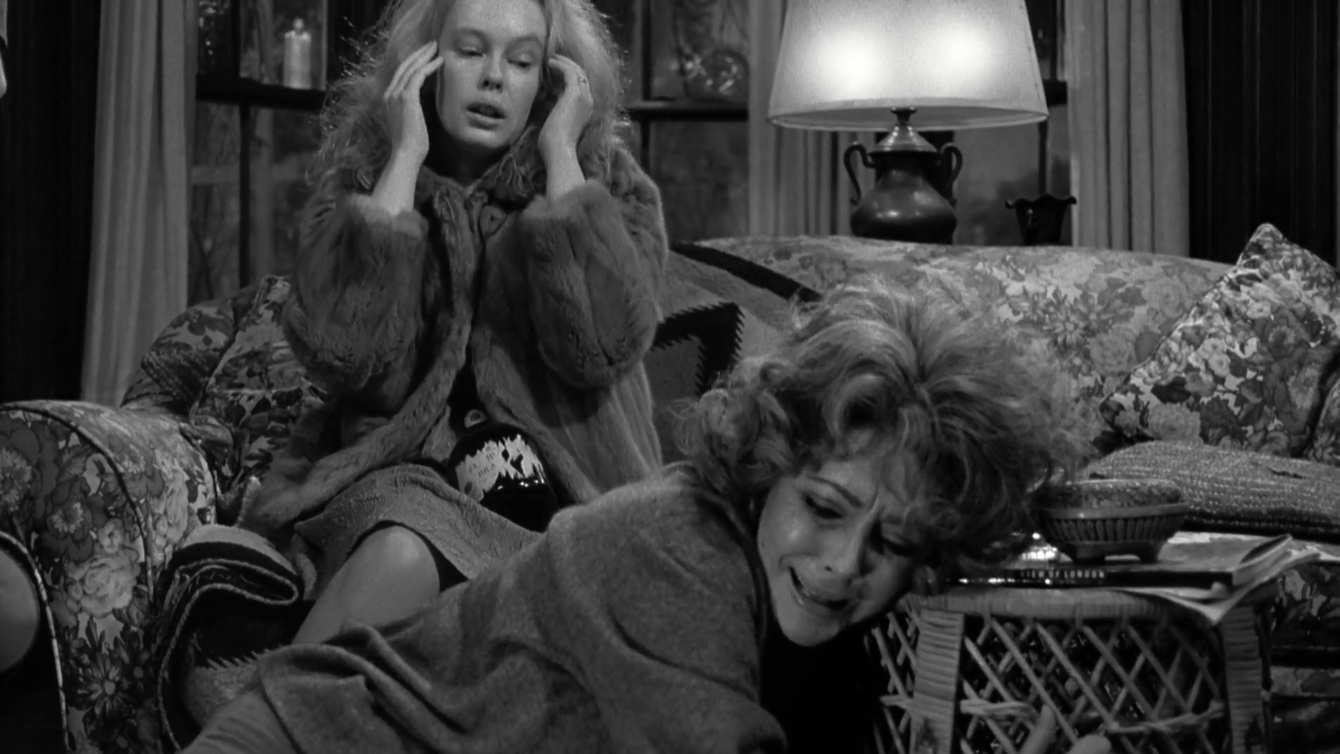 Elizabeth Taylor and Sandy Dennis in Who's Afraid of Virginia Woolf? (1966)