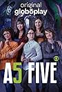 Gabi Medvedovsky, Alexandre Domingos Reigada, Daphne Bozaski, Heslaine Vieira, Manoela Aliperti, and Ana Hikari in As Five (2020)