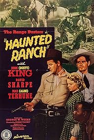 Julie Duncan, John 'Dusty' King, David Sharpe, and Fred 'Snowflake' Toones in Haunted Ranch (1943)