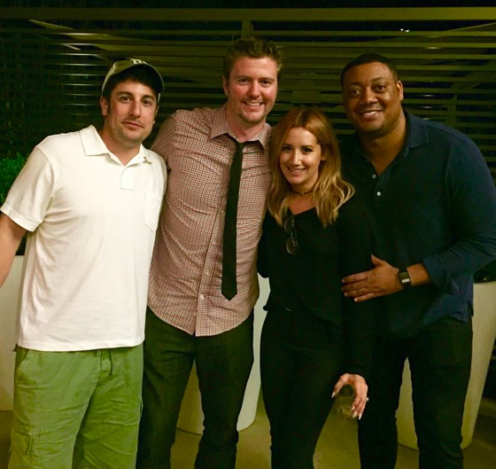 Cast of "Drive She Said" at the UTA Screening:  Jason Biggs, David J Phillips, Ashley Tisdale, and Cedric Yarbrough.