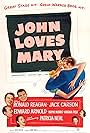 Ronald Reagan, Jack Carson, Edward Arnold, Virginia Field, Wayne Morris, and Patricia Neal in John Loves Mary (1949)