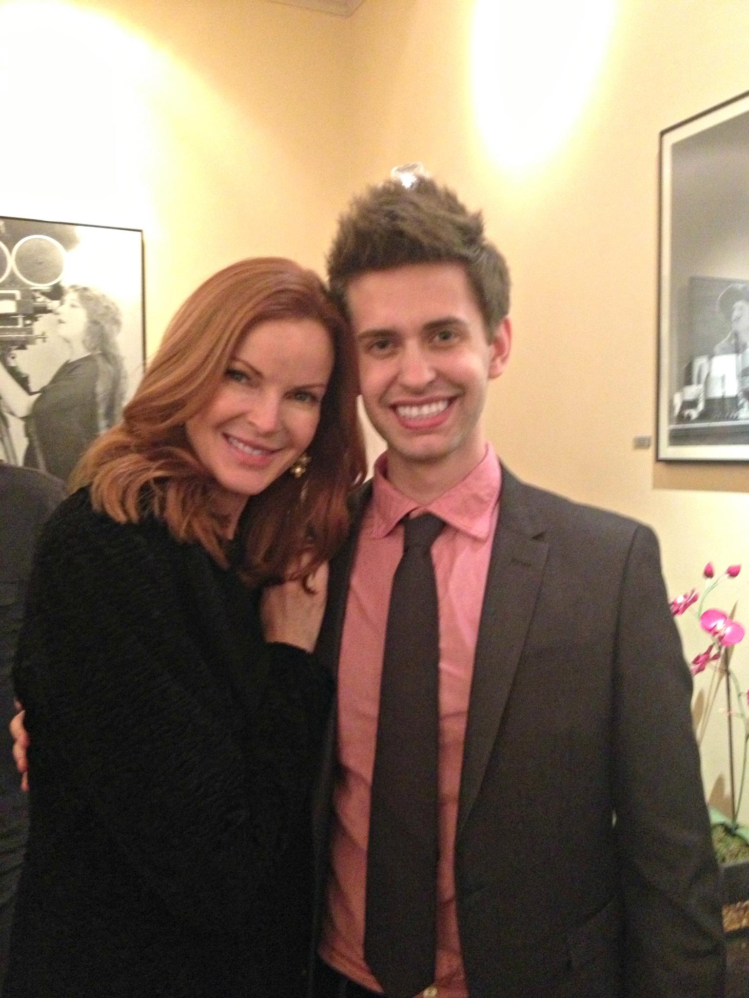 Marcia Cross and Nick Blair Wilfong attend a screening of "Girl Rising" benefitting Plan International USA.