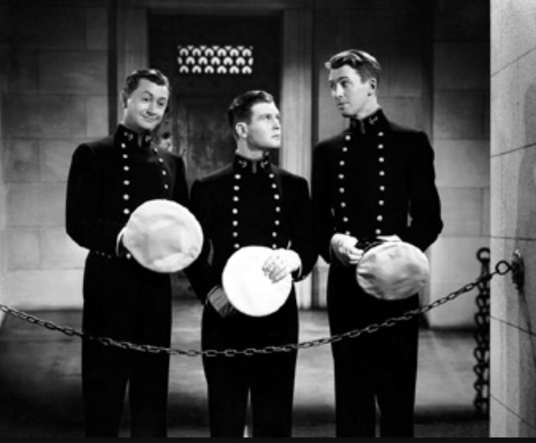 James Stewart, Robert Young, and Tom Brown in Navy Blue and Gold (1937)