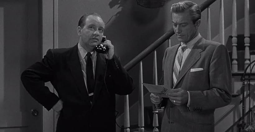 Richard Denning and S. John Launer in Creature with the Atom Brain (1955)