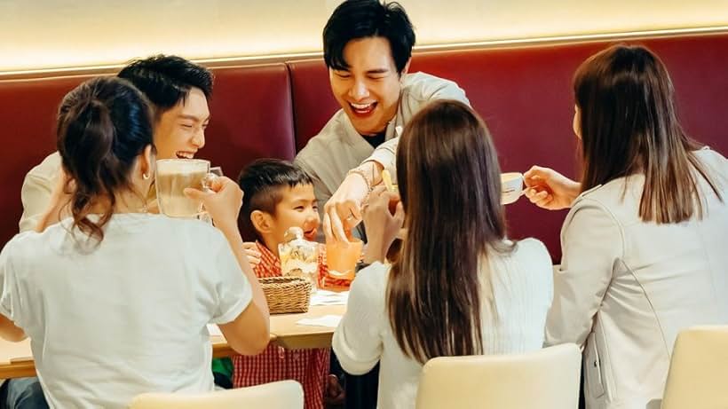 Mike Lin, Miranda Lu, Kai Lin, and Melvin Sia in Papa & Daddy (2021)