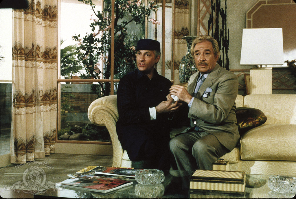 Michel Serrault and Ugo Tognazzi in La Cage aux Folles II (1980)